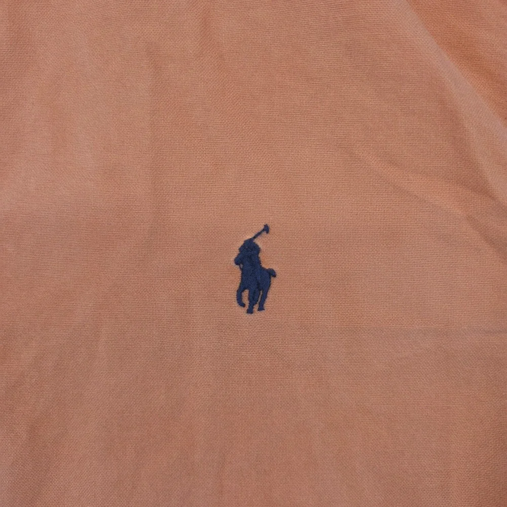 Ralph Lauren Boys XL 18-20 Orange Cotton Button Down Long Sleeve Shirt Pony Logo
